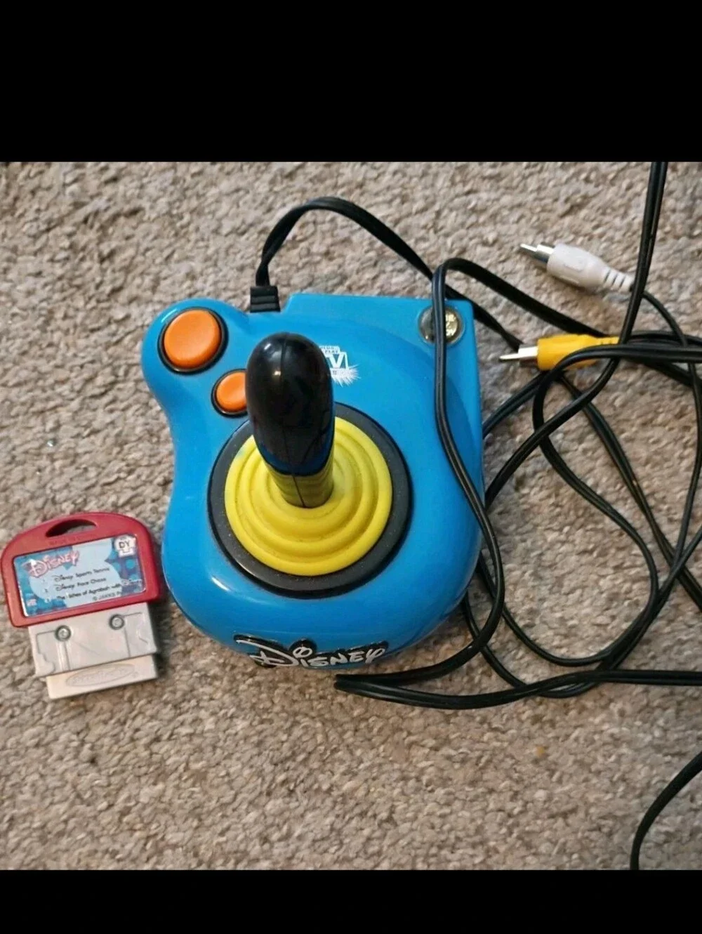 Disney Plug & Play Game Controller Blue W/3 In 1 Game Cartridge-No Battery Cover